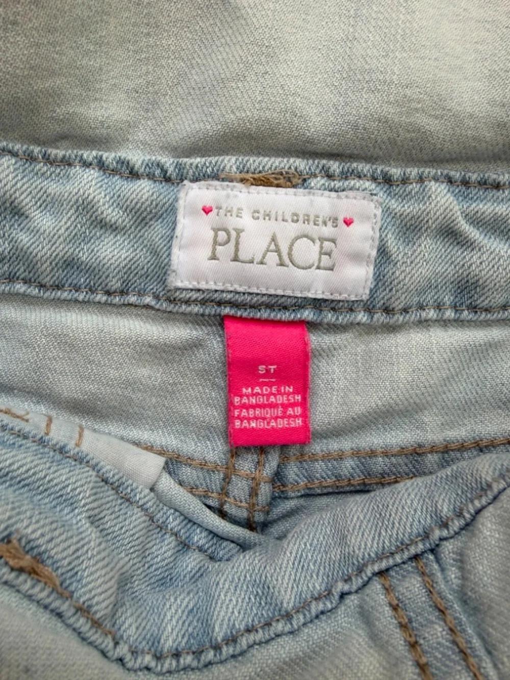 ✨ The Children's Place Girls Denim Shortalls with Gorgeous Crochet Lace Trim! ✨